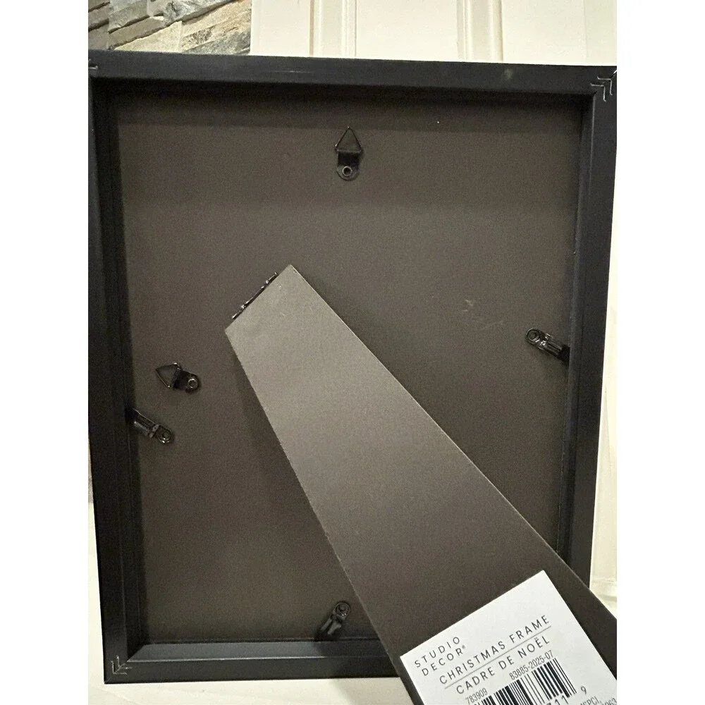 Studio Decor 8x10 Black Matte Plastic Photo Frame, Freestanding Hanging